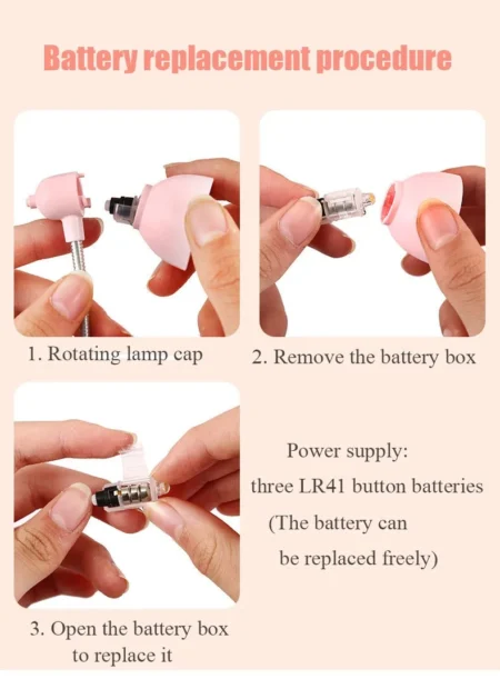 Mini LED Clamp Lamp – Portable USB-Powered Desk Light with Adjustable Flexible Neck, Strong Clamp Base, Eye-Friendly Flicker-Free Lighting for Home, Office, Bedside & Travel ( Random Color)