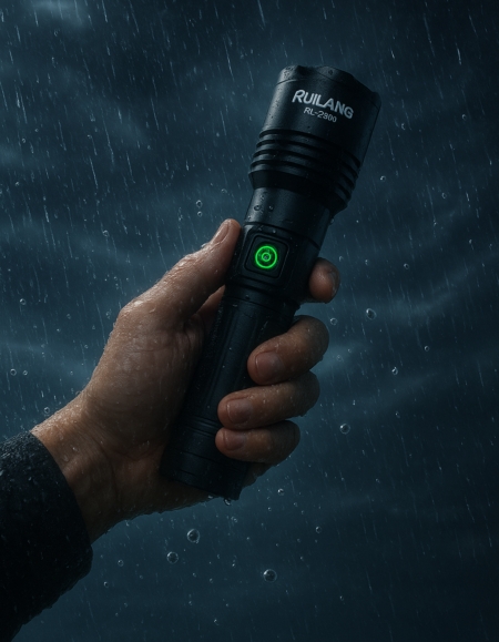 RL-2308 High-Power Rechargeable LED Flashlight – Long Range, Durable & Energy Efficient