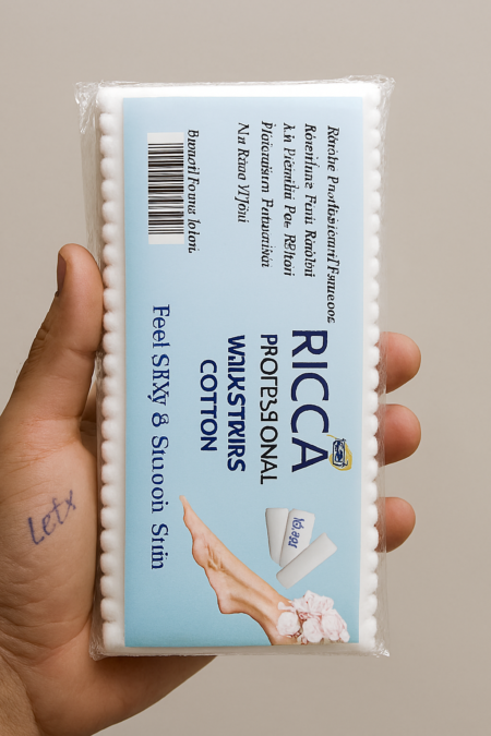 RICCA High-Quality Cotton & Non-Woven Wax Strips – Soft, Smooth & Shiny Skin Hair Removal Strips for Face, Arms, Legs & Body, Easy & Effective Use