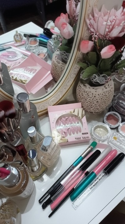 Luxury Pink Nail Tips Set – 12 PCS False Nails with Glitter & Rhinestone Design | Elegant Salon-Style Press-On Nails for Parties, Weddings & Everyday Fashion