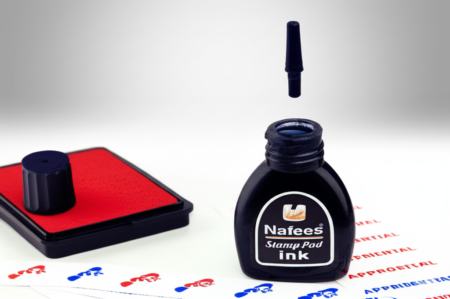 Nafees Stamp Pad Ink – High-Quality, Fast-Drying, Smudge-Free Ink for Clear Impressions | Compatible with Most Stamp Pads | Ideal for Office, Business & Personal Use