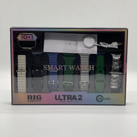 Smartwatch With 10 Stripes | Big 2.20 Ultra 2 Smart Watch - Best Quality Smart Watch with 10 Multiple Straps - Smart Watch - Digital Watch