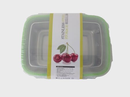 Pack of 2 Leak-Proof Stainless Steel Lunch Boxes – 450ml & 1000ml | Imported Quality | Silver