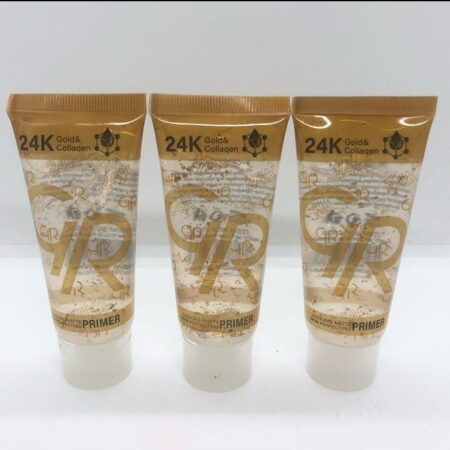 GR 24K Gold & Collagen Primer – Luxury Makeup Base with Radiance Glow, Skin Hydration, Oil Control, Anti-Aging & Firming Formula for Smooth, Flawless & Long-Lasting Makeup