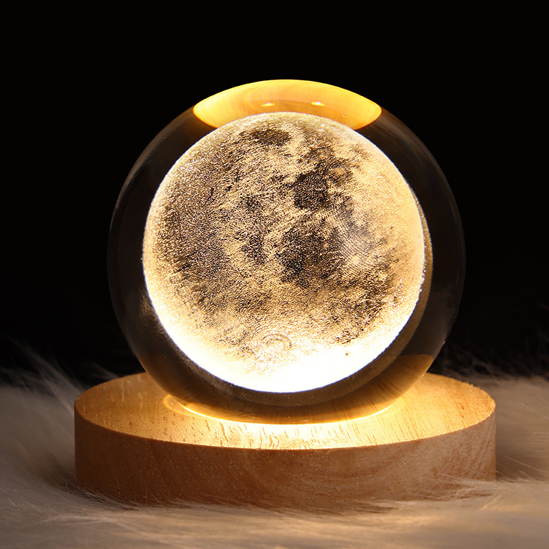Luminous Starry Sky Moon Crystal Ball Small Night Lamp - Image 7