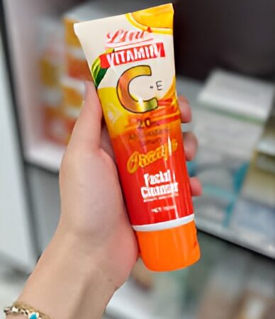 Liru Orange Facial Cleanser 120ml | Professional Care with Vitamin C+E & Orange Extract for Brightening, Deep Cleansing & Daily Skincare