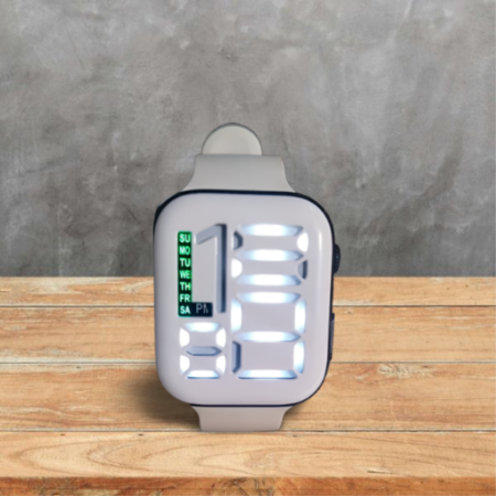 Salicon Strap Digital Display Watch – Waterproof Cell Operated Wristwatch