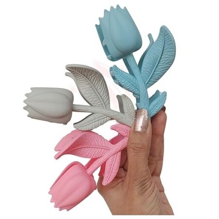 Rose Flower Hair Clips – Stylish Matte Finish Rose-Shaped Claw Clips for Women & Girls (Assorted Colors, Set of 6)