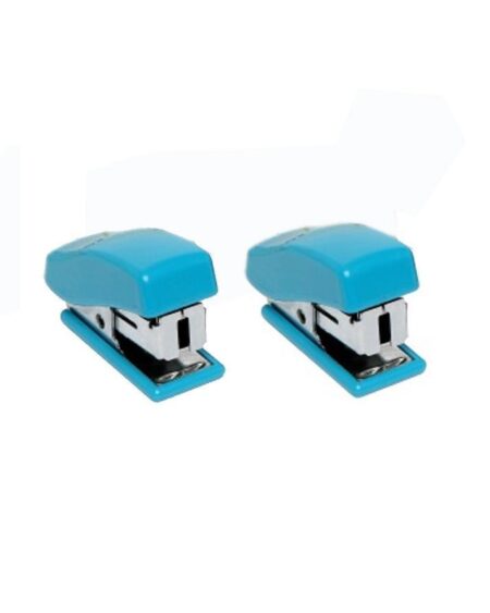 Pack of 2 Mini Staplers with Pins – Compact, Smooth, and High-Quality Office & School Use (Random color)
