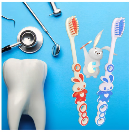 Dr. Jones Baby Teeth Brush – Pack of 3 | Soft Bristles | Gentle Oral Care for Infants and Toddlers (Random color)