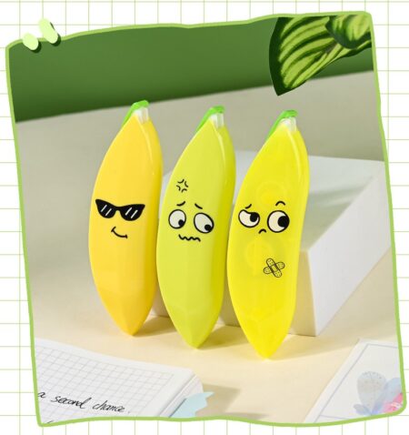 Banana Shaped Correction Tape – Fun & Portable Eraser Tool for Paper, Labels, and More – 14cm