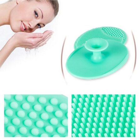 Soft Silicone Face Cleansing Brush Pad – Gentle Facial Washing & Exfoliating Massage Tool for Deep Pore Cleansing | Blackhead Removal & Skin Care | Soft Silicone Face Massager - (Random Colors)
