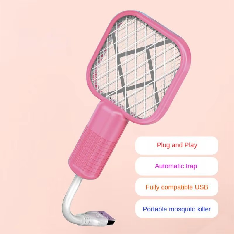 Mini USB Rechargeable Mosquito Racket with UV Light – Portable Electric Bug Zapper & Fly Swatter for Indoor/Outdoor Use, Home, Office, Travel & Camping - Image 4