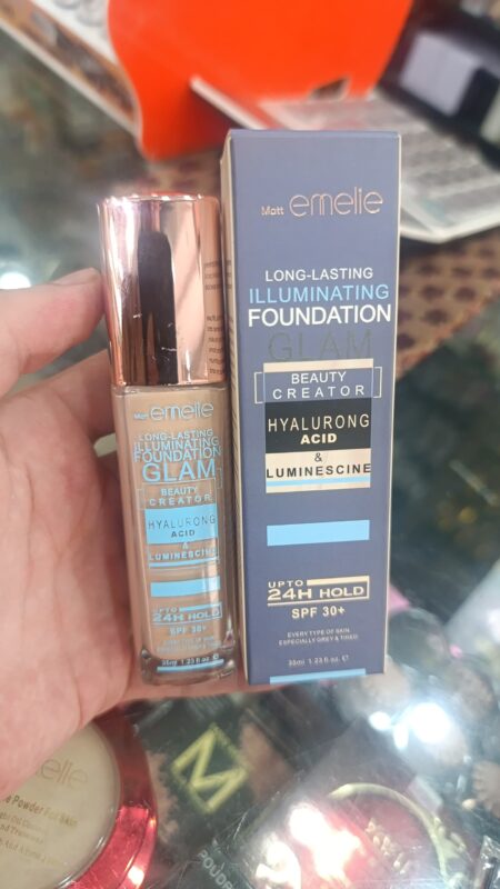 Emelie Cosmetics Infallible 24H Fresh Wear Foundation – Natural Matte Finish, Long-Lasting, Waterproof, Sweat & Heat Proof with SPF 25