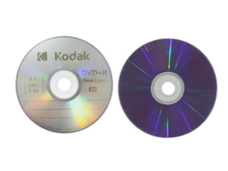 Kodak, DVD+R DL Blank Discs, Pack of 50-DiscsKodak, DVD+R DL Blank Discs | Kodak Dual Layer DVD+R 8.5GB 8X – High Capacity Record-able Disc