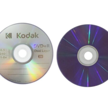 Kodak, DVD+R DL Blank Discs, Pack of 50-DiscsKodak, DVD+R DL Blank Discs | Kodak Dual Layer DVD+R 8.5GB 8X – High Capacity Record-able Disc